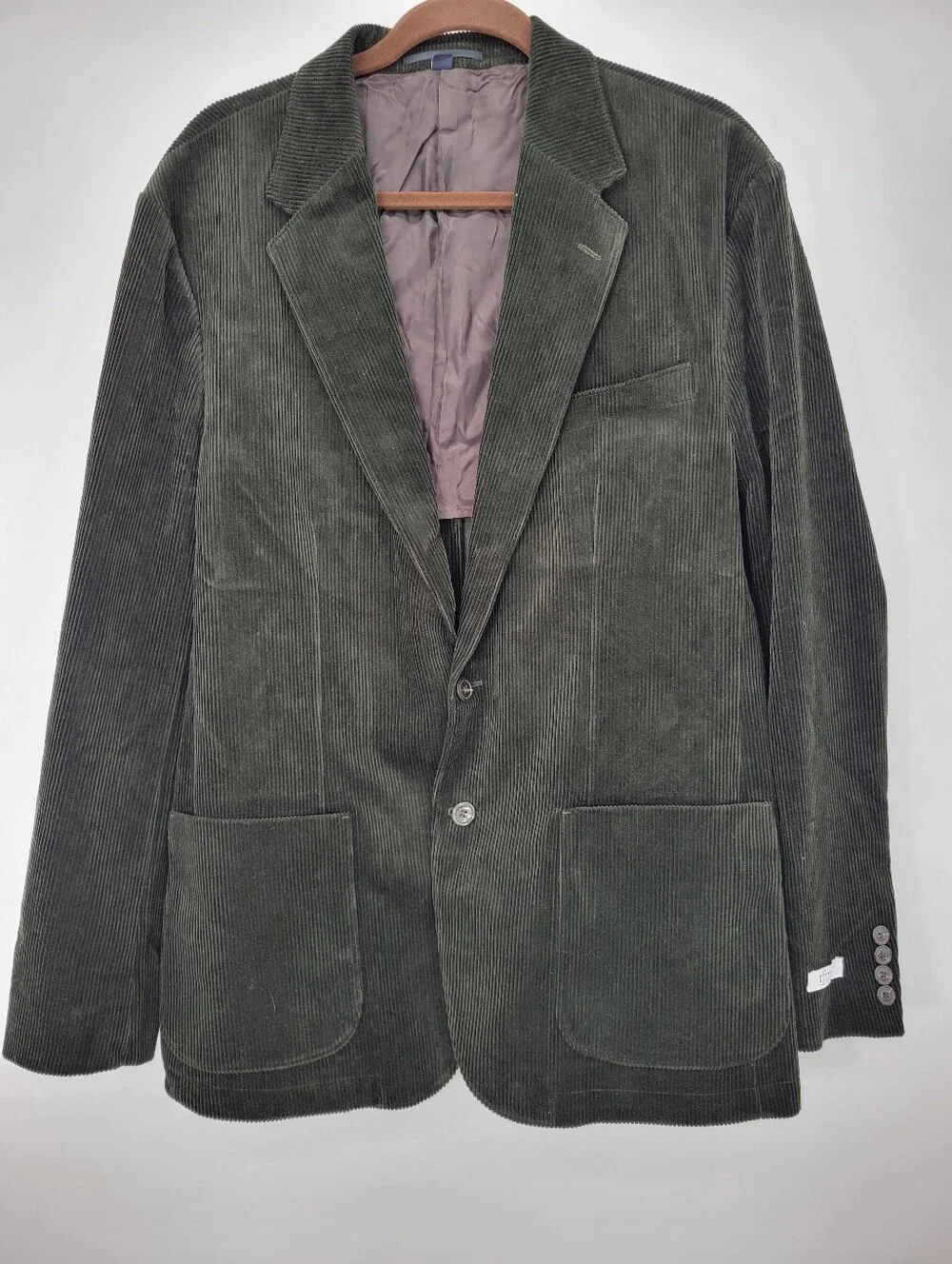 J Crew Crosby Classic-fit suit jacket in Italian corduroy CL269 44R Green